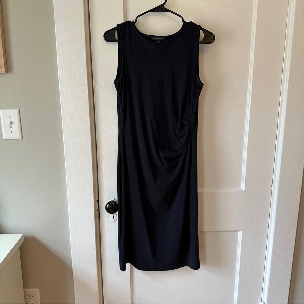 Draped Jersey Brooks Brothers Navy Dress M